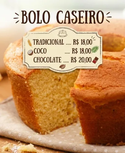 BOLO CASEIRO TRADICIONAL