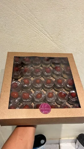 taça média com brigadeiro de colher
