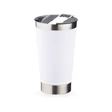 Copo térmico com abridor de garrafas branco  