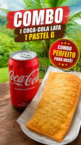 Pastel + coca lata 