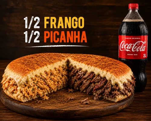 SANDUÍCHE METADE PICANHA - METADE FRANGO