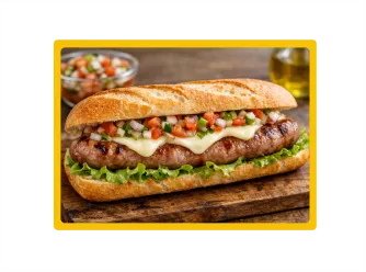 1- Sanduíche de Linguiça Tradicional