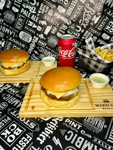 2 MARECHAL BURGUER + Fritas + Coca lata