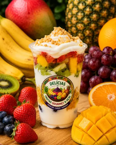 Salada de Frutas Com Creme de Ninho