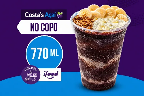 Açaí 770ml + 10 complementos grátis