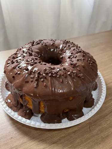 Bolo de cenoura com brigadeiro