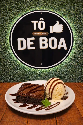 Brownie com Sorvete de Creme