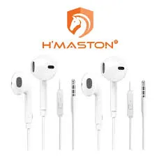 Fone de ouvido com fio branco ej-103 h mastom 