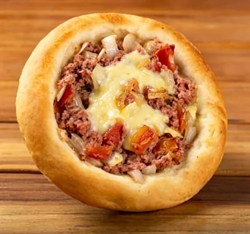 Carne com queijo