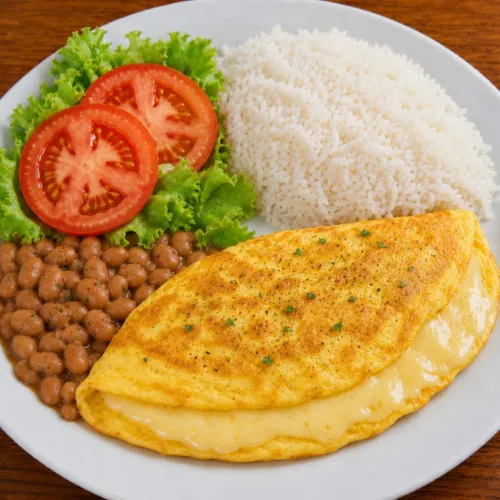 Omelete com queijo 