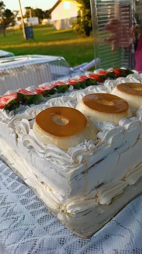 Fatia Pudim de Leite Condensado com Doce de Leite