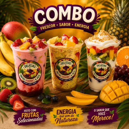 Três Sabores Morango/Maracujá/Creme de Ninho