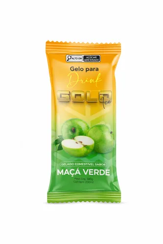 Gelo saborizado comestivel maçã verde 