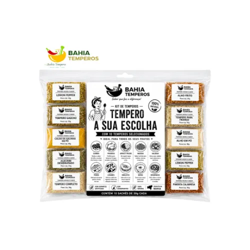 Monte seu Kit de 10 Temperos