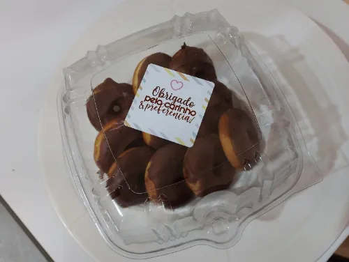 MINI DONUTS COM CHOCOLATE