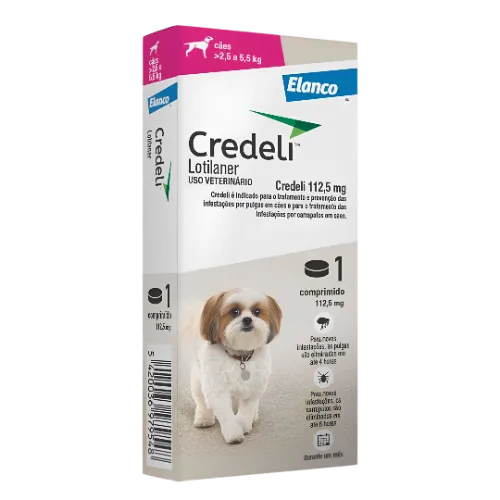 Credeli Lotilaner para Cães de 2,5 a 5,5 Kg