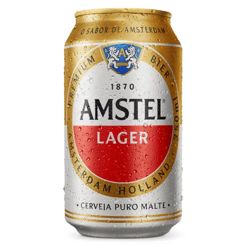 CERVEJA AMSTEL LAGER PURO MALTE LATA 350ML