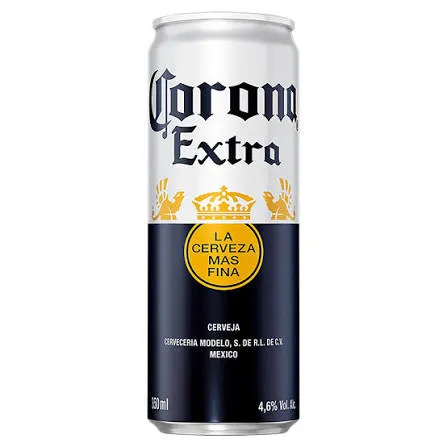 CERVEJA CORONA EXTRA EM LATA 350ML