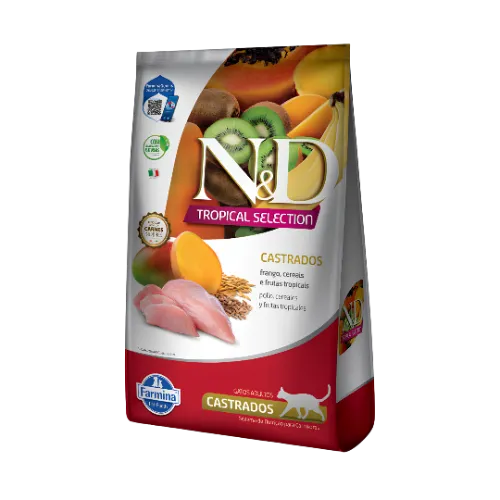 N&D Tropical Selection para Gatos Adultos Castrados Frango 400g