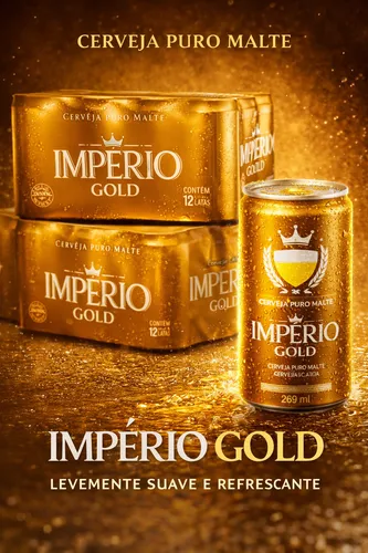 Caixa de Cerveja Império Gold Lata 269ml 