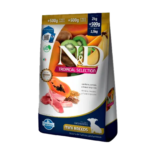 N&D Tropical Selection para Cães Filhotes Cordeiro 2,5kg